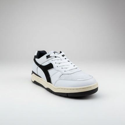 Diadora men Heritage Mi Frame Used 'White Black' Leather Sneakers Diadora