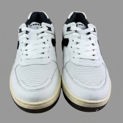 Diadora men Heritage Mi Frame Used 'White Black' Leather Sneakers Diadora