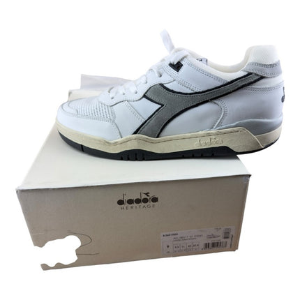 Diadora Men Heritage Mi Frame Used 'White ' Leather Sneakers Diadora