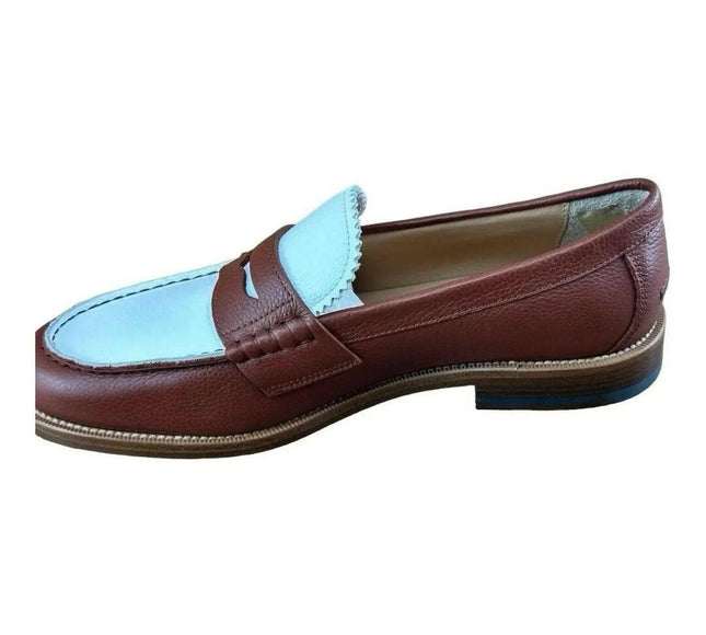 DSQUARED2 BEAU PENNY LOAFERS MEN ( Brown white).