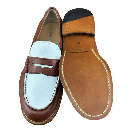 DSQUARED2 BEAU PENNY LOAFERS MEN ( Brown white).