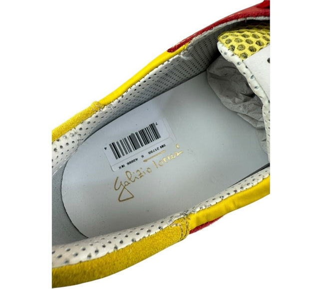 Galizio Torresi Men’s Designer Leather Casual Sneakers size 8.5-9|42 EU Yellow.