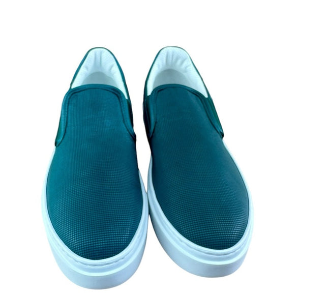 Galizio Torresi Slipper Men’s Leather Extralight Green Casual shoes Size 9|42 EU.