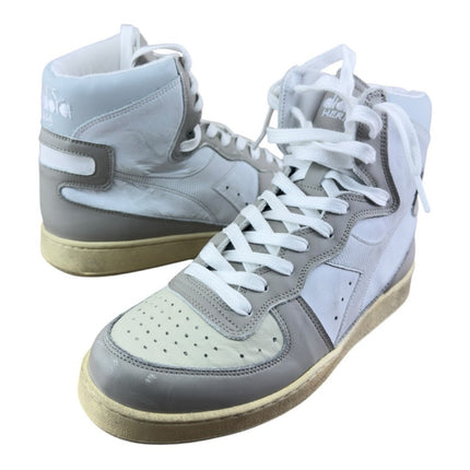 Diadora Heritage Mi Basket Frame Used  Leather High-Top Sneakers