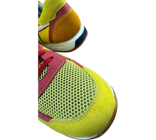 Galizio Torresi Men’s Designer Leather Casual Sneakers size 8.5-9|42 EU Yellow.