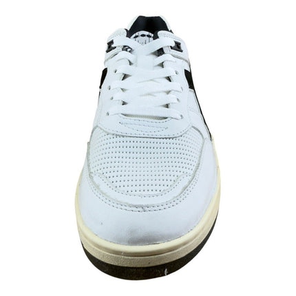 Diadora men Heritage Mi Frame Used 'White Black' Leather Sneakers