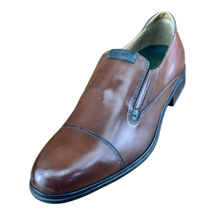 Galizio Torresi Men’s Brown Leather Dress Shoes Oxford Size US 9|42 EU Loafers.