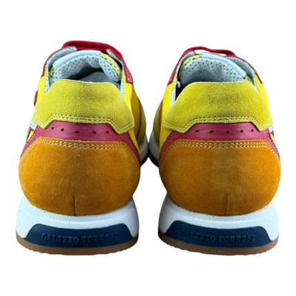 Galizio Torresi Men’s Designer Leather Casual Sneakers size 8.5-9|42 EU Yellow.