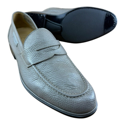 Galizio Torresi Men’s slip on Leather Gray  shoes penny loafers Size 8.5-9 42 EU.
