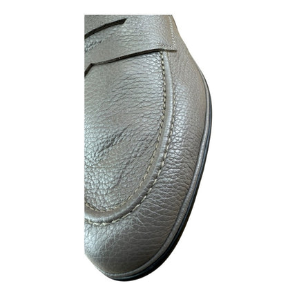 Galizio Torresi Men’s slip on Leather Gray  shoes penny loafers Size 8.5-9 42 EU.