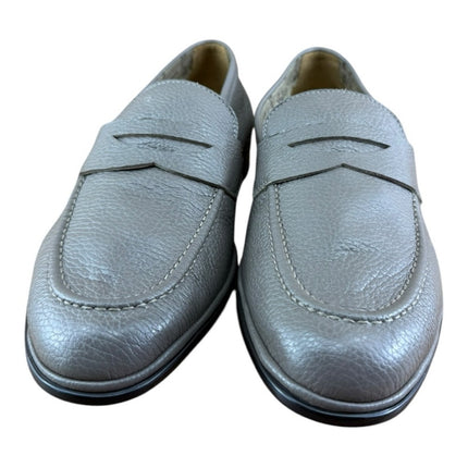 Galizio Torresi Men’s slip on Leather Gray  shoes penny loafers Size 8.5-9 42 EU.