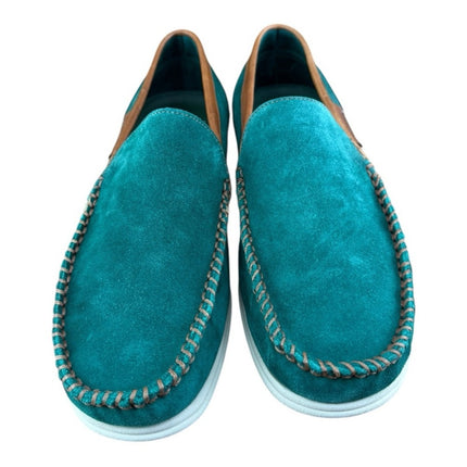 Galizio Torresi Men’s slip on Leather Green Brown shoes penny loafers.