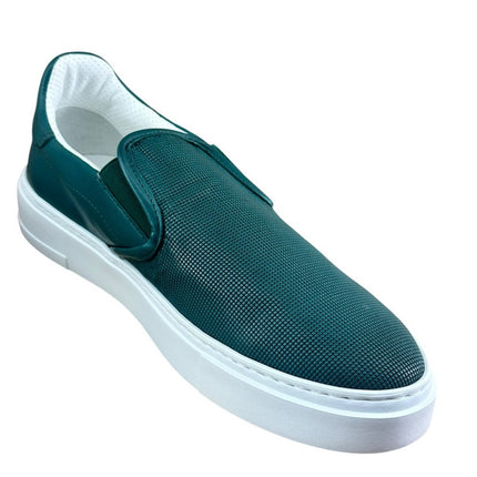 Galizio Torresi Slipper Men’s Leather Extralight Green Casual shoes Size 9|42 EU.