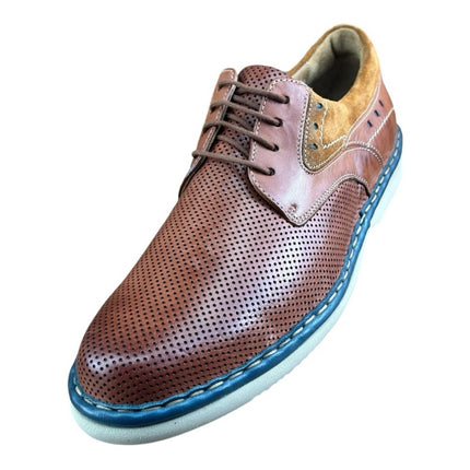 Galizio Torresi Brown Leather Derby shoes  Men.
