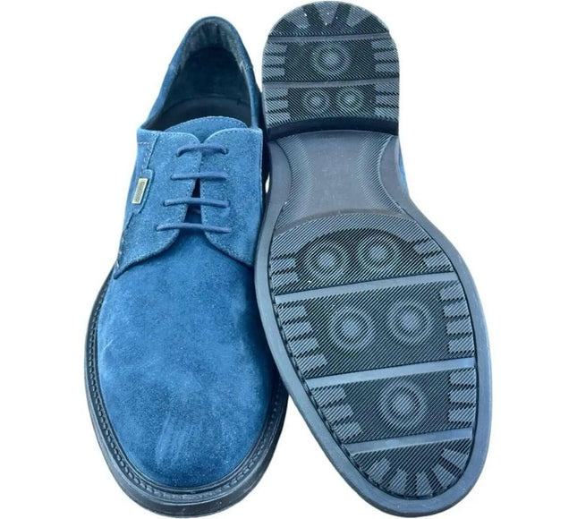 Galizio Torresi Men's Blue  Suede Oxford.