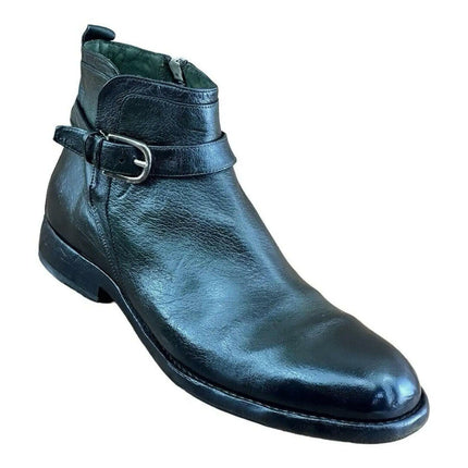 Jo Ghost Men Shoes Green Calf-SKIN LEATHER BOOT.