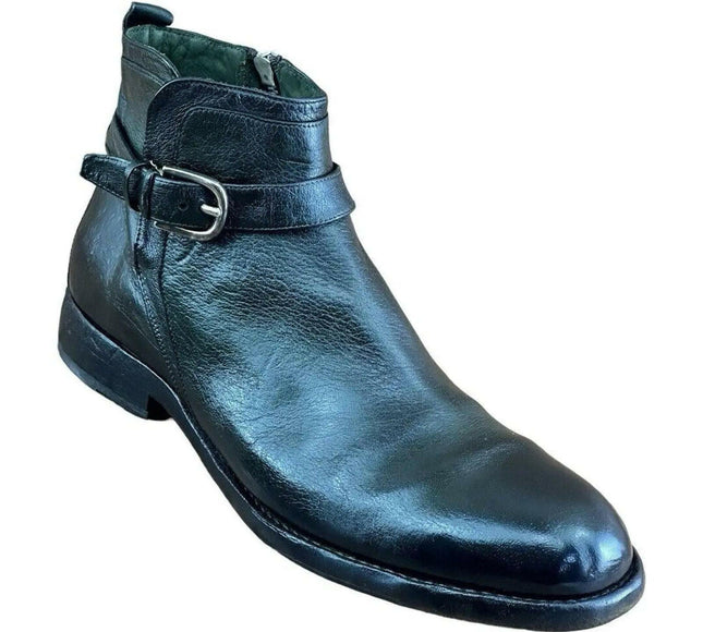 Jo Ghost Men Shoes Green Calf-SKIN LEATHER BOOT.