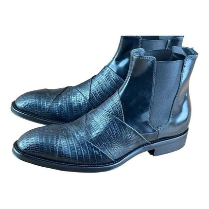 Jo Ghost  MEN Leather Chelsea Boots.