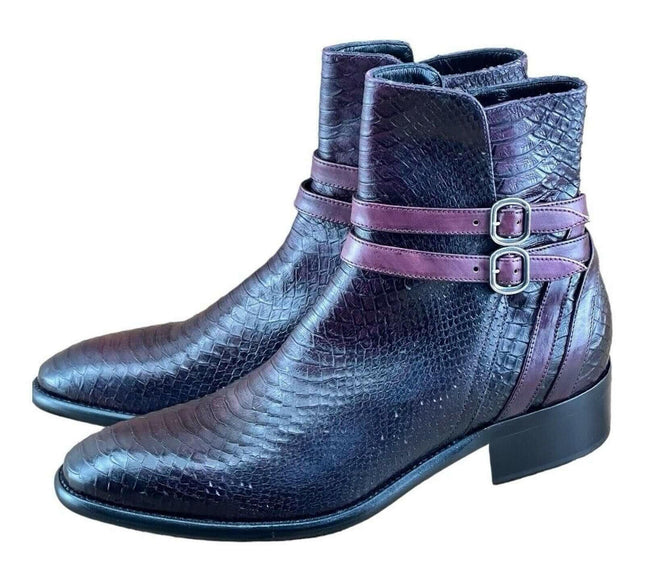 Jo Ghost Croc-Embossed Men Chelsea  Boots.