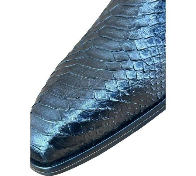 Jo Ghost Croc Embossed Monk Shoes Men.