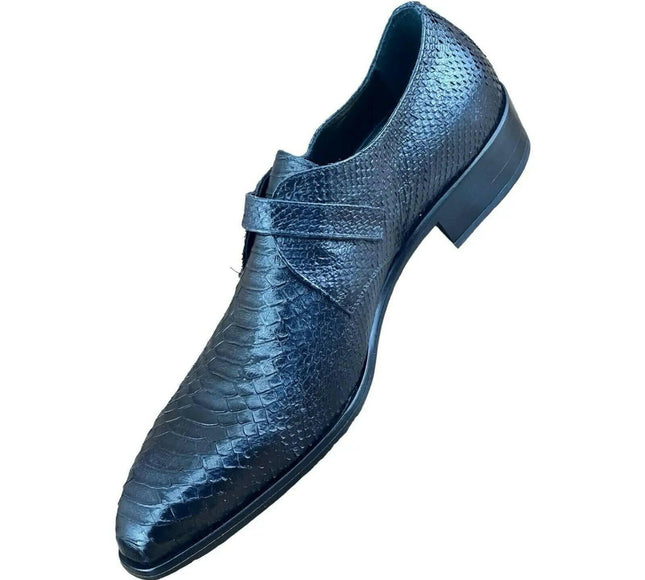 Jo Ghost Croc Embossed Monk Shoes Men.