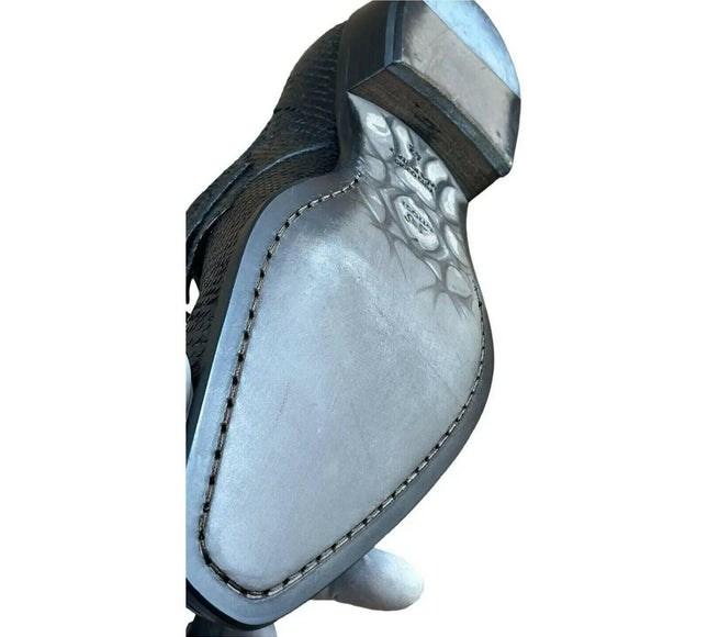 Jo Ghost  Men Croc-Embossed Monk Shoes.