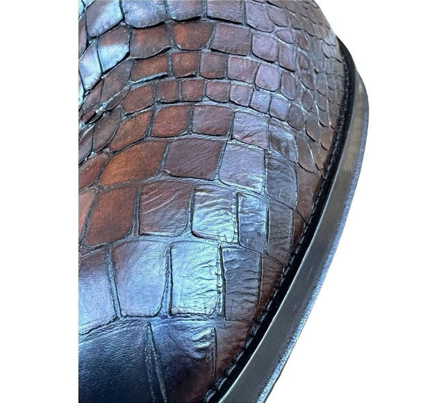 Jo Ghost  Men Croc-Embossed Monk Shoes.