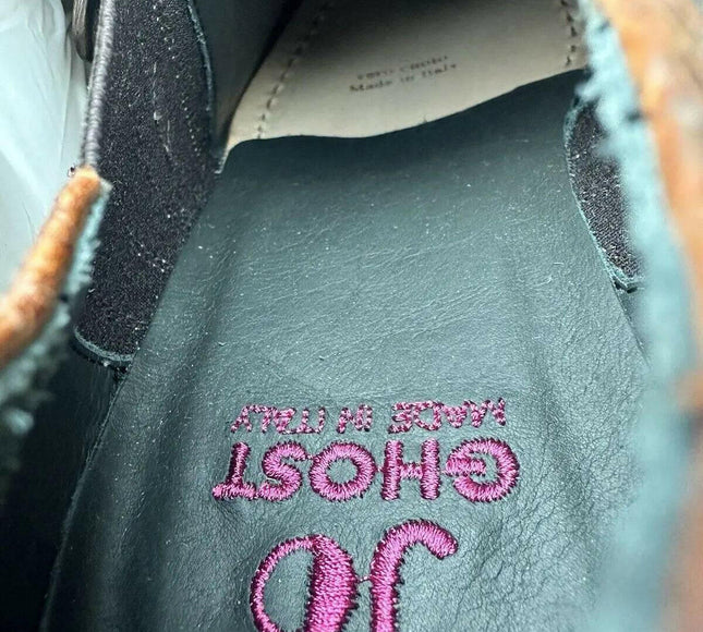 Jo Ghost  Men Croc-Embossed Monk Shoes.