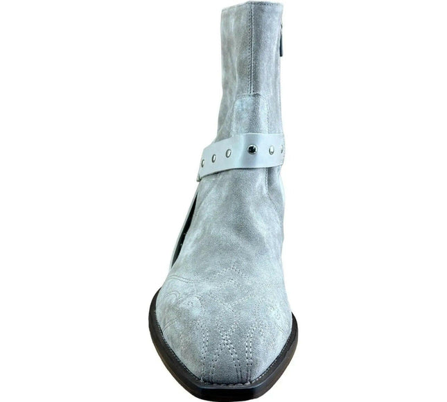 JO GHOST Men Chelsea Boots Leather High - quality Brown Fashion Made in Italy 8.5 - 9 42 - AziniAzini