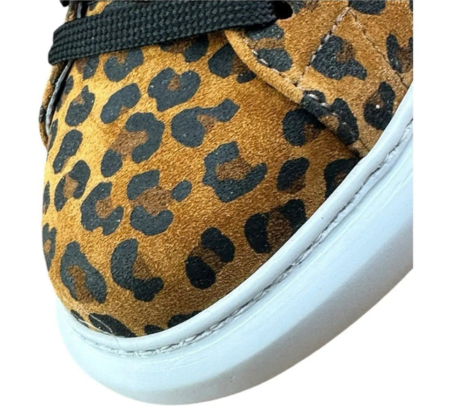 John Galliano Oversized  leopard Cuoio Sneaker Women.
