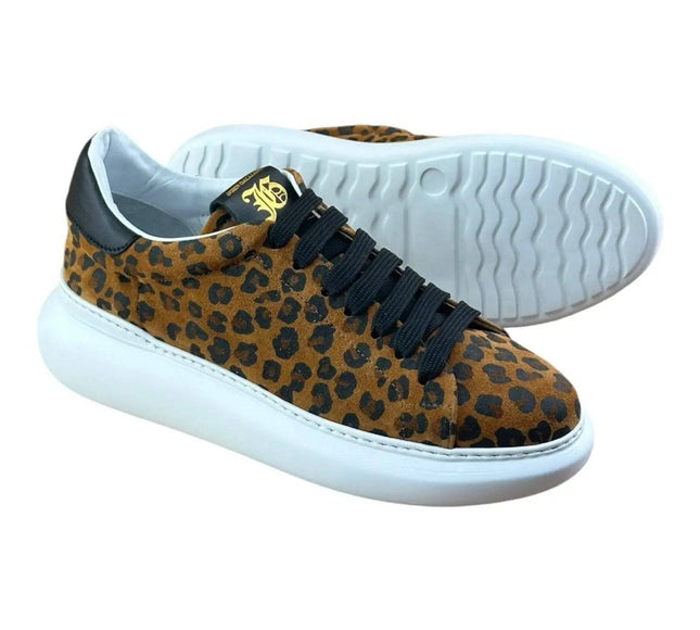 John Galliano Oversized  leopard Cuoio Sneaker Women.