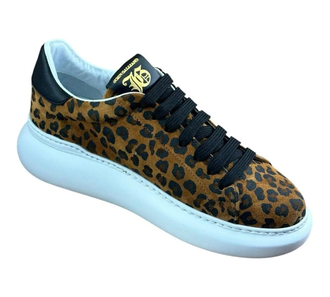 John Galliano Oversized  leopard Cuoio Sneaker Women.