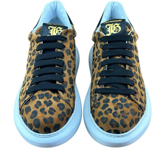 John Galliano Oversized  leopard Cuoio Sneaker Women.