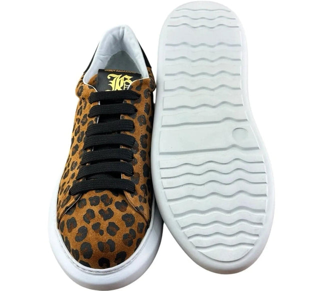 John Galliano Oversized  leopard Cuoio Sneaker Women.