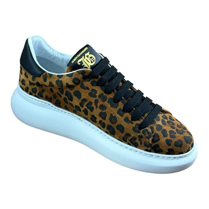 John Galliano Oversized  leopard Cuoio Sneaker Women.