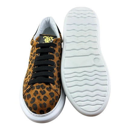 John Galliano Oversized  leopard Cuoio Sneaker Women.