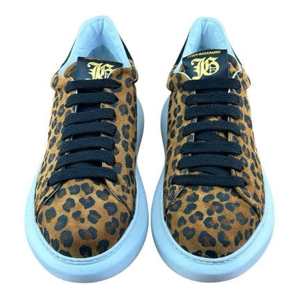 John Galliano Oversized  leopard Cuoio Sneaker Women.