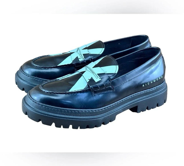 JOHN RICHMOND England flag Penny Loafers  Men.