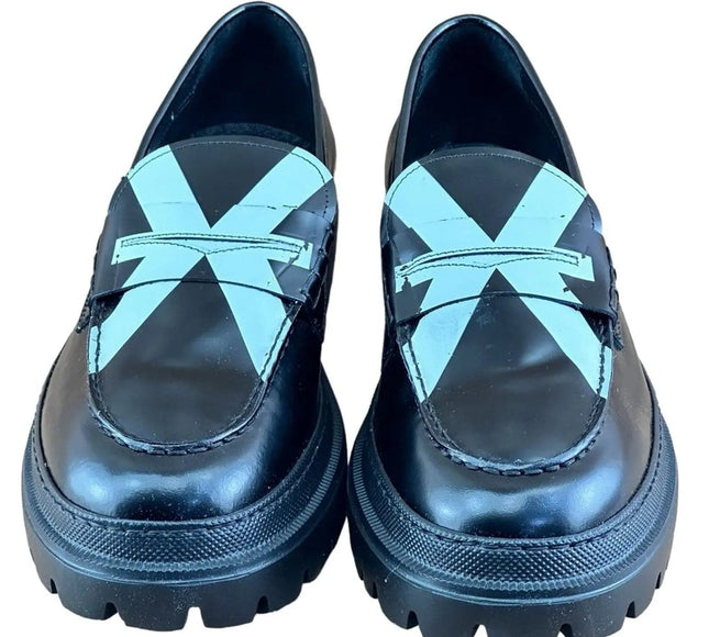 JOHN RICHMOND England flag Penny Loafers  Men.