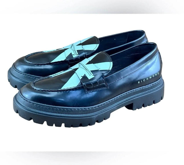 JOHN RICHMOND England flag Penny Loafers  Men.