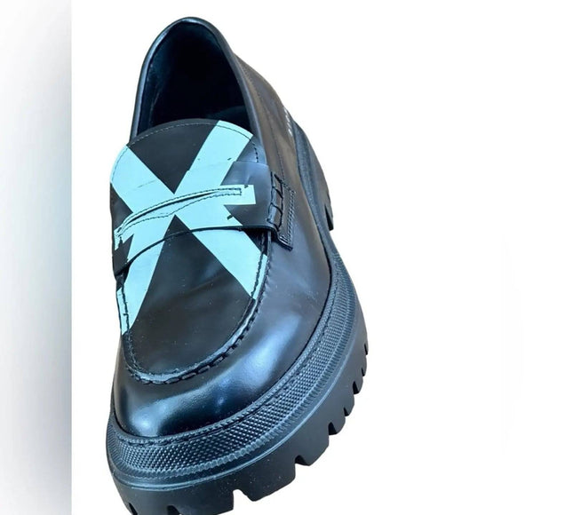 JOHN RICHMOND England flag Penny Loafers  Men.