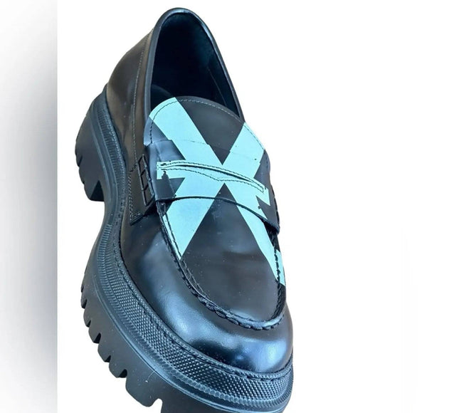 JOHN RICHMOND England flag Penny Loafers  Men.