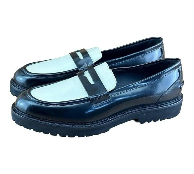 KOIO Arezzo Black White Penny Loafers Men.