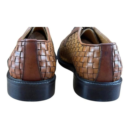 MR. COBBLER Luxury  Square Brown  Shoes Oxfords.