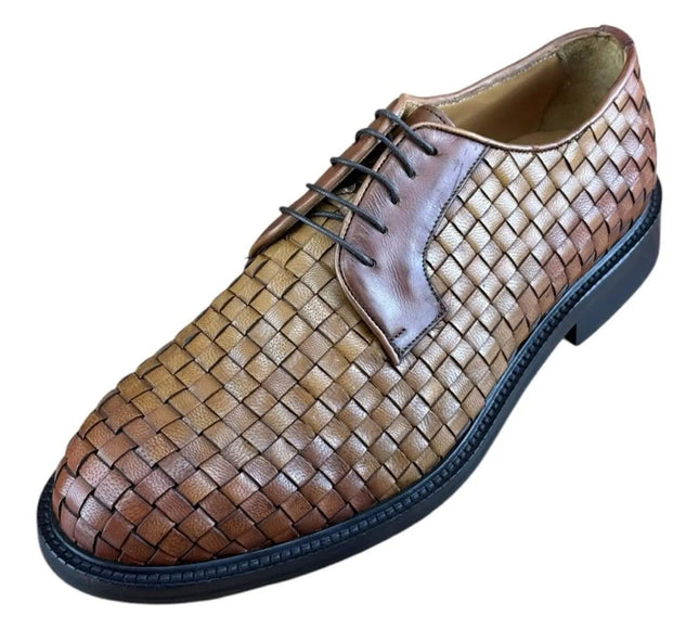 MR. COBBLER Luxury  Square Brown  Shoes Oxfords.