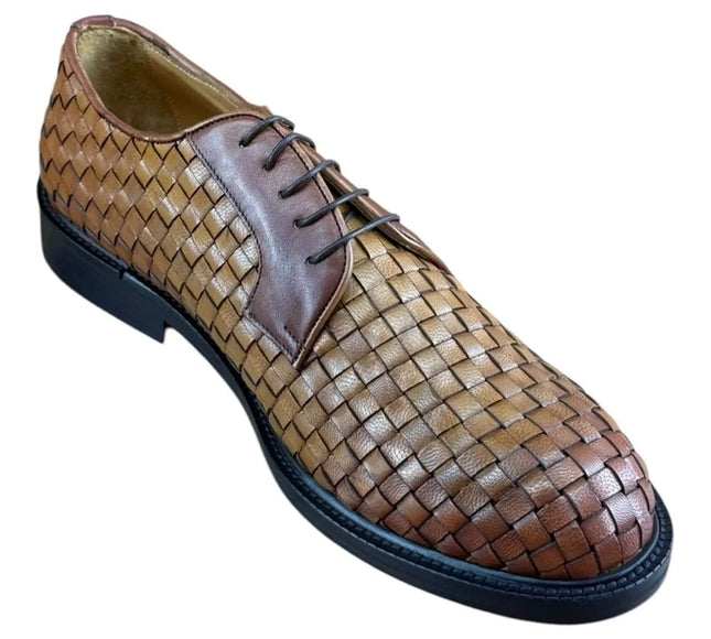 MR. COBBLER Luxury  Square Brown  Shoes Oxfords.