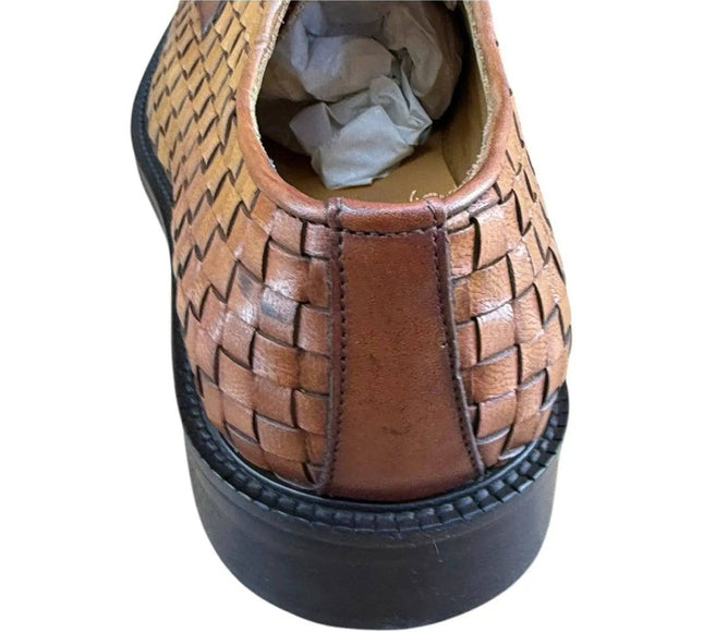 MR. COBBLER Luxury  Square Brown  Shoes Oxfords.