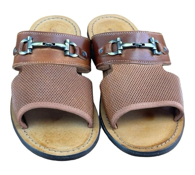 Re Ferdinando  Men’s Brown   Slides sandal.