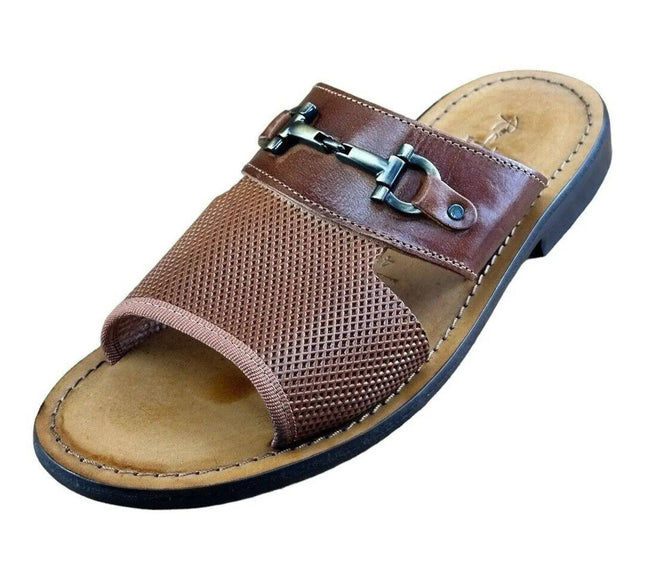 Re Ferdinando  Men’s Brown   Slides sandal.