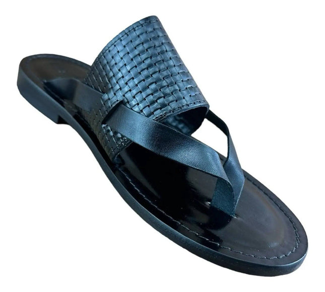 Re Ferdinando Black flip flops sandal Men.